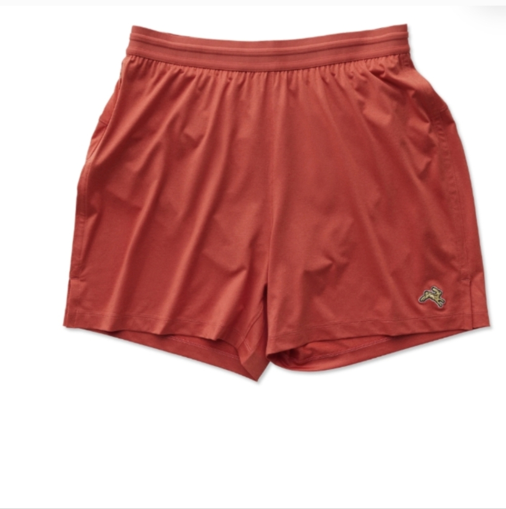 Tracksmith Coral Session Running Shorts